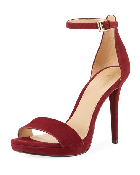 hutton suede michael kors|Michael Kors Hutton Sandals in Oxblood Suede.